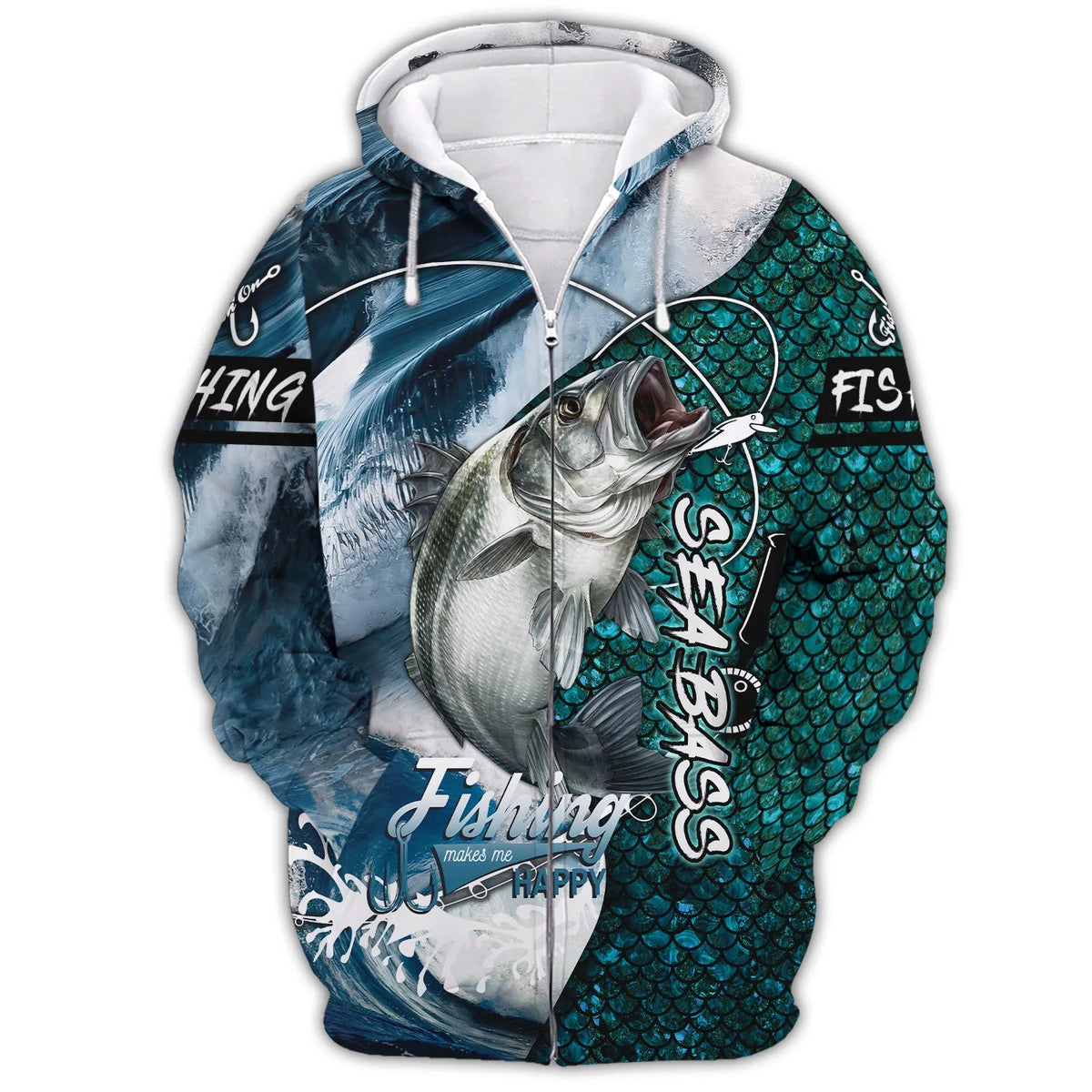 Fishing Shirt 3D Full Print Bass Fishing Hoodie Tshirt FISH0074