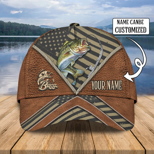 Bass Fishing Personalized Name Cap FISH0126