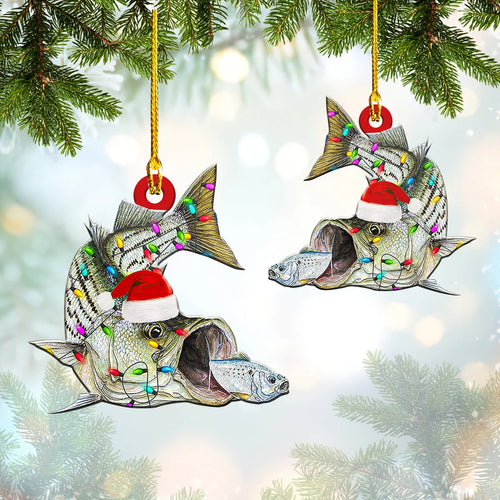 Striper Bass Fishing - Shaped Ornament - 537 ORN0059