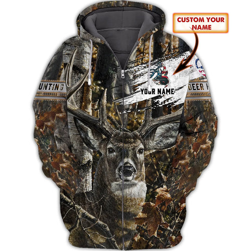 Hunting - Personalized Name 3D Zipper hoodie - Nsd99 653 HNT0066