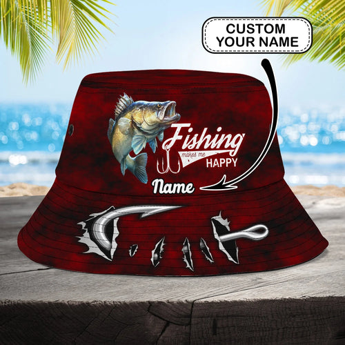 Walleye Fishing - Custom Bucket Hat - Loop - Ntp-205 FISH0239