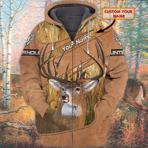 Hunting - Personalized Name 3D Zipper hoodie - TT99-722 HNT0054