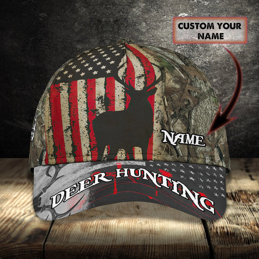 American - Deer Hunting - Personalized Name Cap - Loop- T2k-163 HNT0200