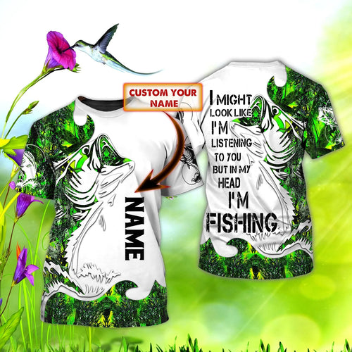 3D Bass Fishing - Personalized Name 3D Tshirt - 006 FISH0168