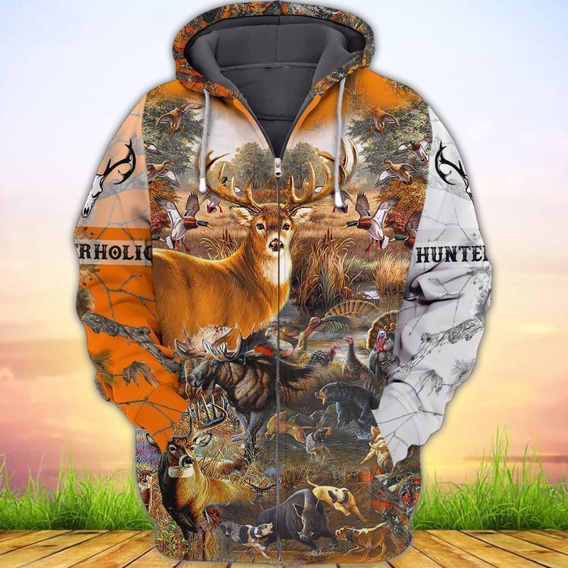 82 Hunting 3D Zipper Hoodie HNT0015