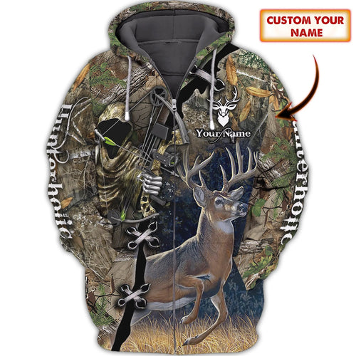 Hunting - Personalized Name 3D Zipper Hoodie 142 - Nvc97 HNT0065