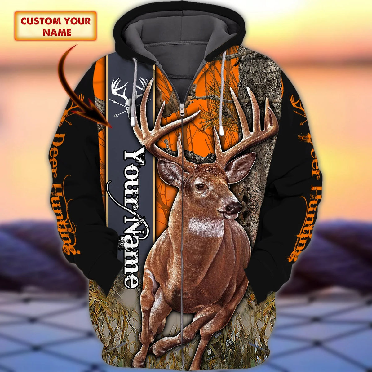 Hunting - Personalized Name 3D Zipper hoodie 14 - HN95 HNT0075