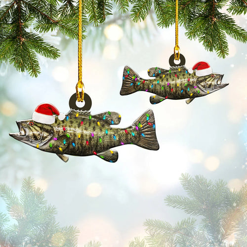 Smallmouth Bass Fishing - Shaped Ornament - 536 ORN0062
