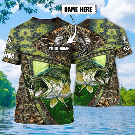 Fishing 007 - Personalized Name 3D T Shirt - 16hb FISH0265