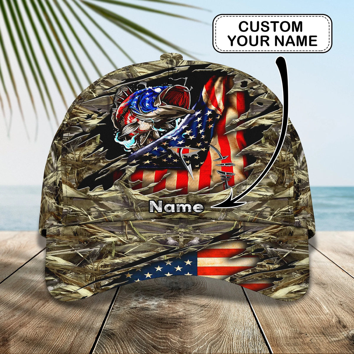 Fishing Hd98 - Personalized Name Cap -Loop- Hd98 19 FISH0180
