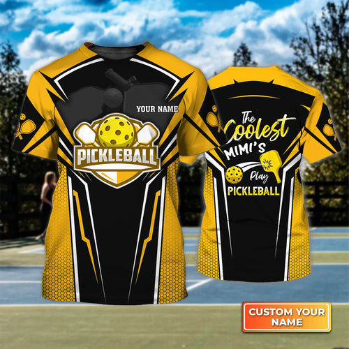 The Coolest Mimi's Play Pickleball Personalized Name 3D Tshirt QB95 Gift For Pickleball Player PKL0104