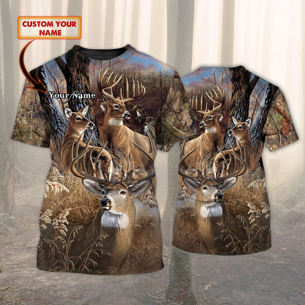 HUNTING 8668 - Personalized Name 3D T Shirt - NBTT HNT0224