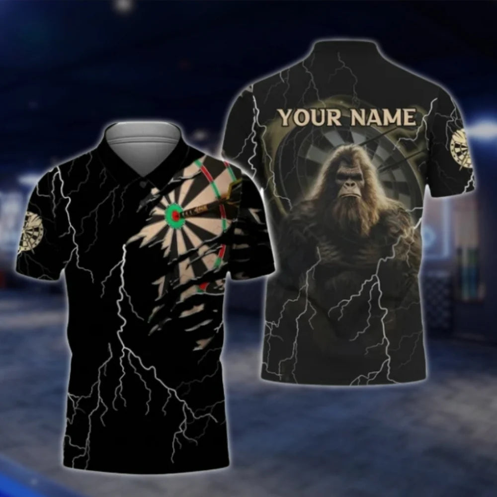 Custom Bigfoot Thunder Dart Polo Shirt For Men, Custom Bigfoot Dart Shirt With Name DAT0440