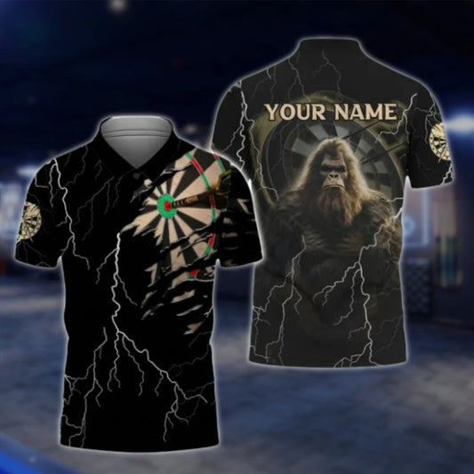 Custom Bigfoot Thunder Dart Polo Shirt For Men, Custom Bigfoot Dart Shirt With Name DAT0440