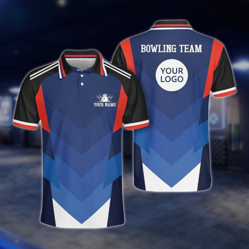 Personalized Team Logo Bowling Polo Shirt For Men, Custom Bowling Shirt With Logo BZ0783 BOW0124