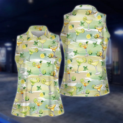 Women's Margarita Cocktail Golf Sleeveless Shirts, Ladies Margarita Golf Shirts GOF0012