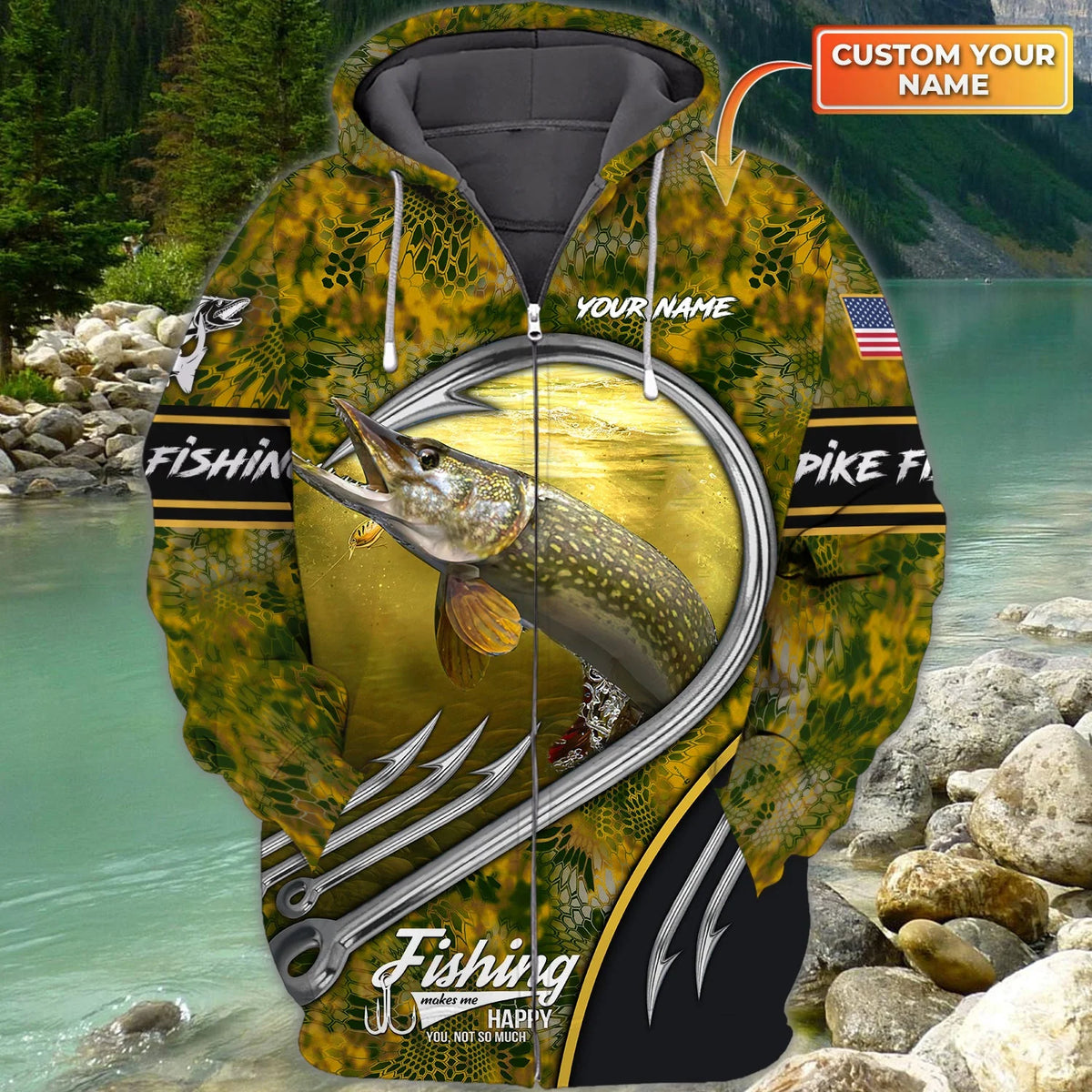 Custom 3D Pike Fishing 3D Full Print Shirts, Unique Design for Anglers, Perfect Gift for Pike Fishing Enthusiasts! FISH0022
