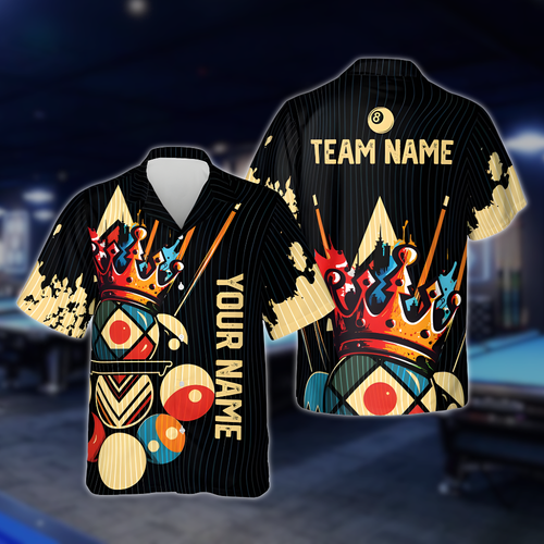 Custom Team Billiard Hawaiian Shirt For Mens, Custom Billiard Shirts BLD0127