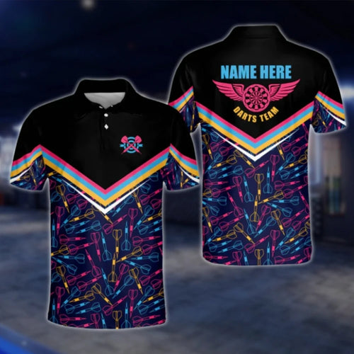Custom Team Dart Polo Shirt For Men, Custom Dart Shirts DAT0463