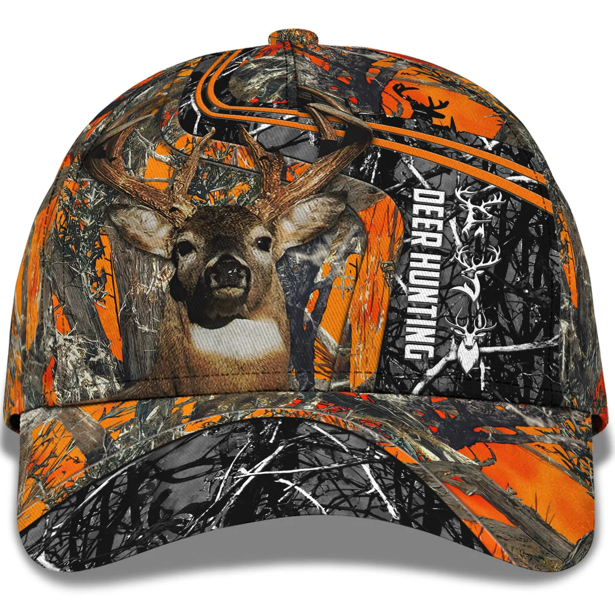 Deer Hunting Camo Leaves Classic Cap - Hdmt ORN0111