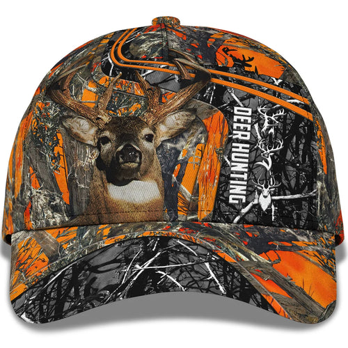 Deer Hunting Camo Leaves Classic Cap - Hdmt ORN0111