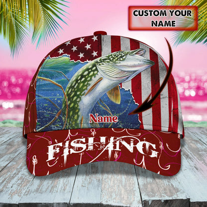 Fishaholicn Pike Fishing - Personalize Name Cap  - Loop - Ntp-206 FISH0234