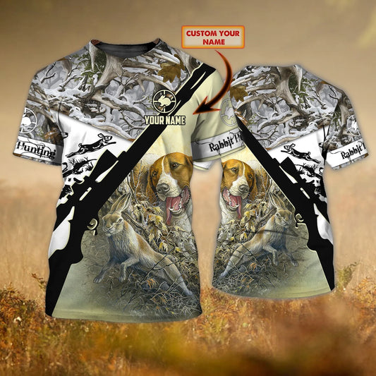 Rabbit Hunting - Personalized Name 3D Tshirt - QB95 HNT0281