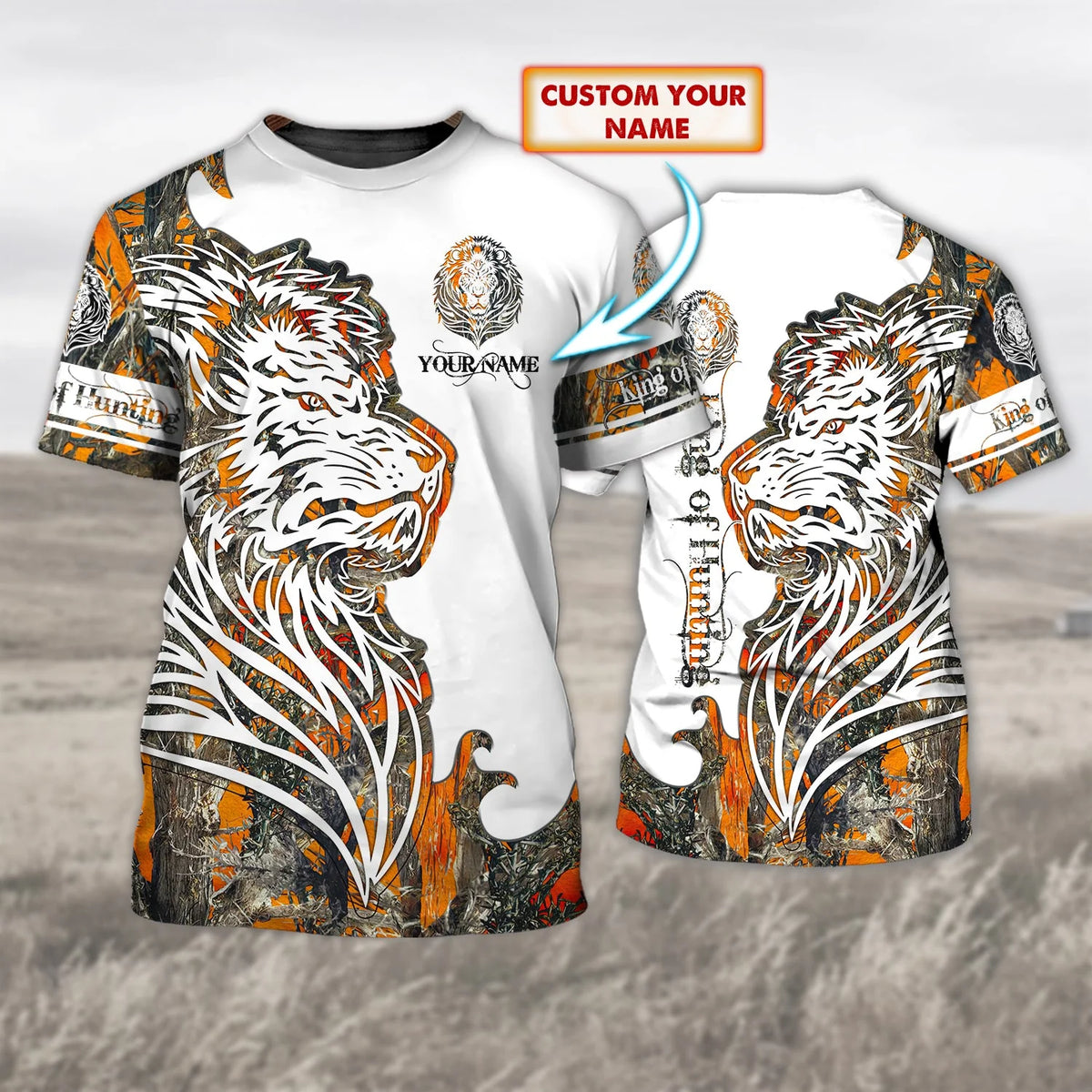 King Of Hunting - Personalized Name 3D Tshirt - Dah 63 HNT0241