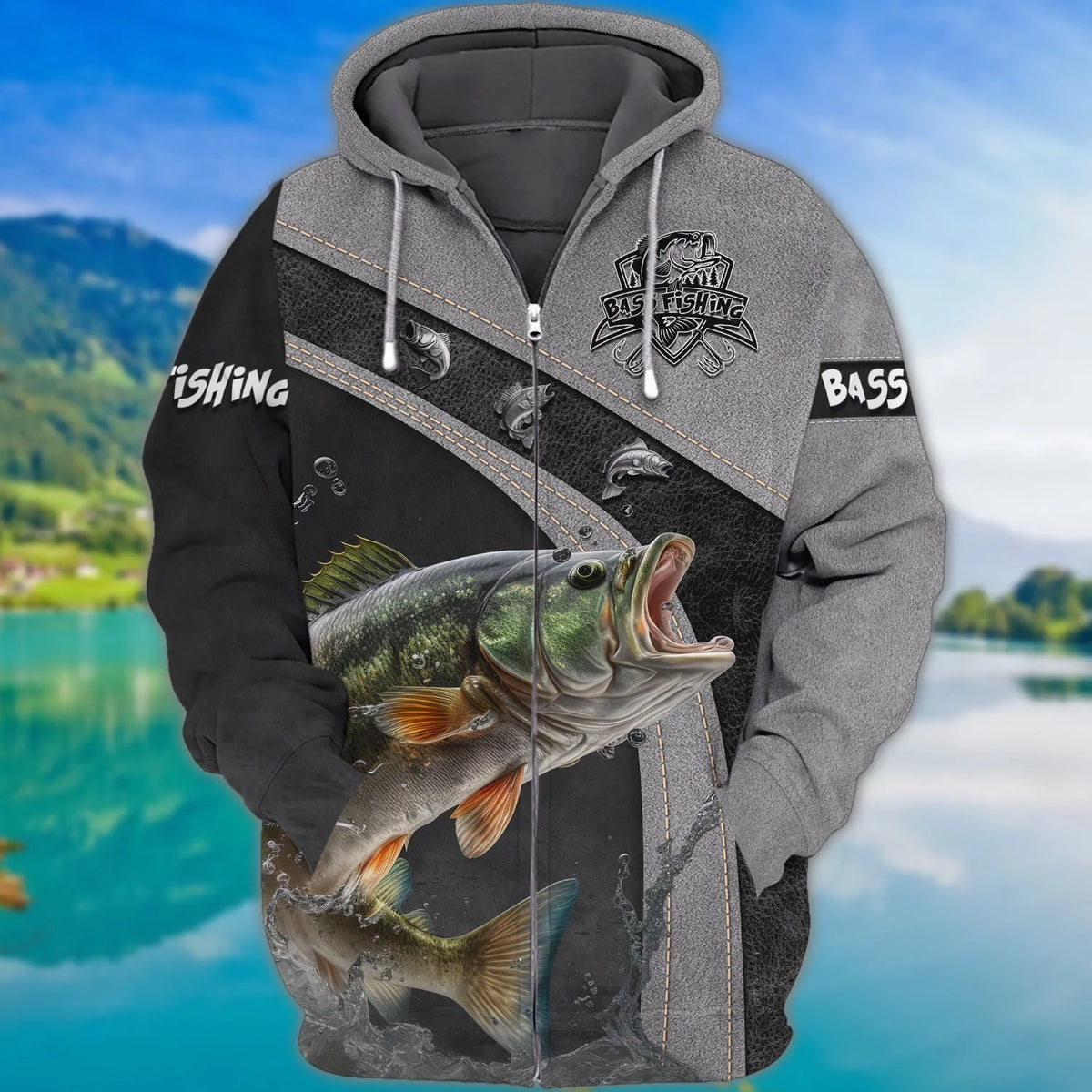 Bass Fishing - 3D Zipper Hoodie 261 FISH0058