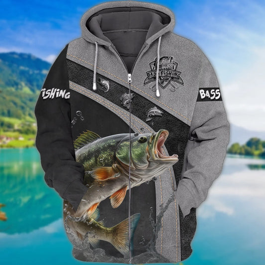 Bass Fishing - 3D Zipper Hoodie 261 FISH0058