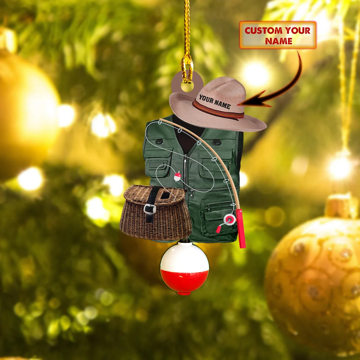 Custom Shaped Ornament - Fishing ORN0015