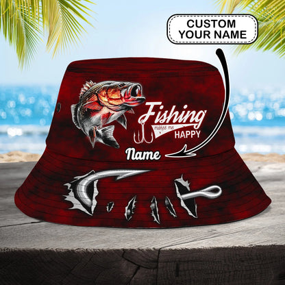 Bass Fishing - Custom Bucket Hat - 198 FISH0250