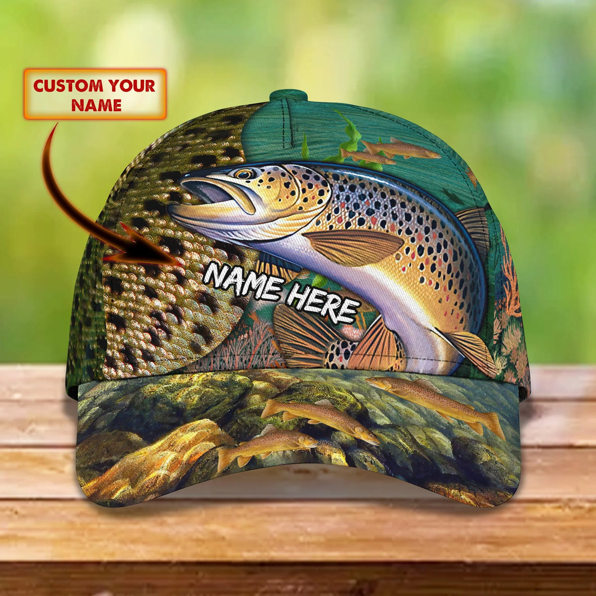 Trout Fishing - Personalized Name Cap - Boom FISH0044