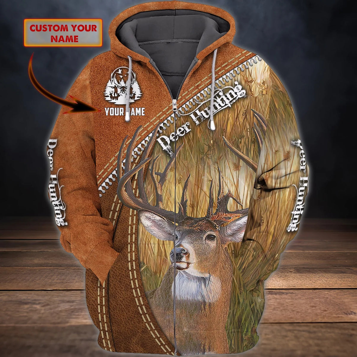 Deer Hunting - Personalized Name 3D Zipper hoodie - TT99 HNT0058