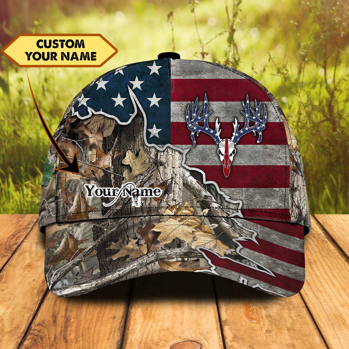 Deer Hunting - 01Personalized Name Cap - RINC98 HNT0162