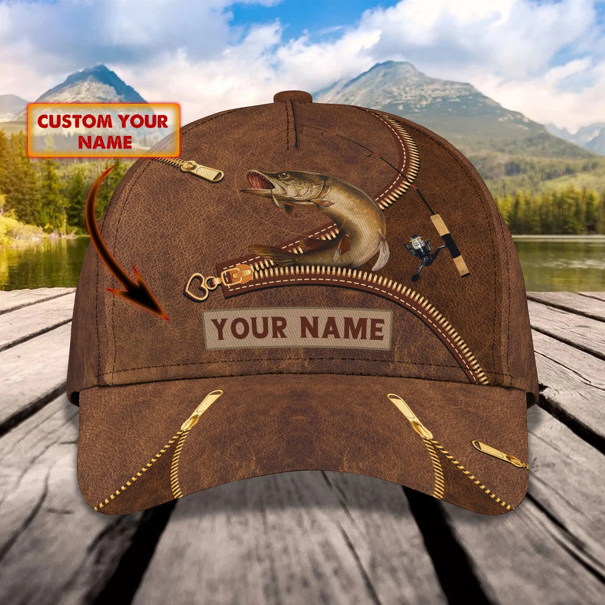 FISHING CAP 2 - Personalized Name Cap - HTA 68 FISH0164
