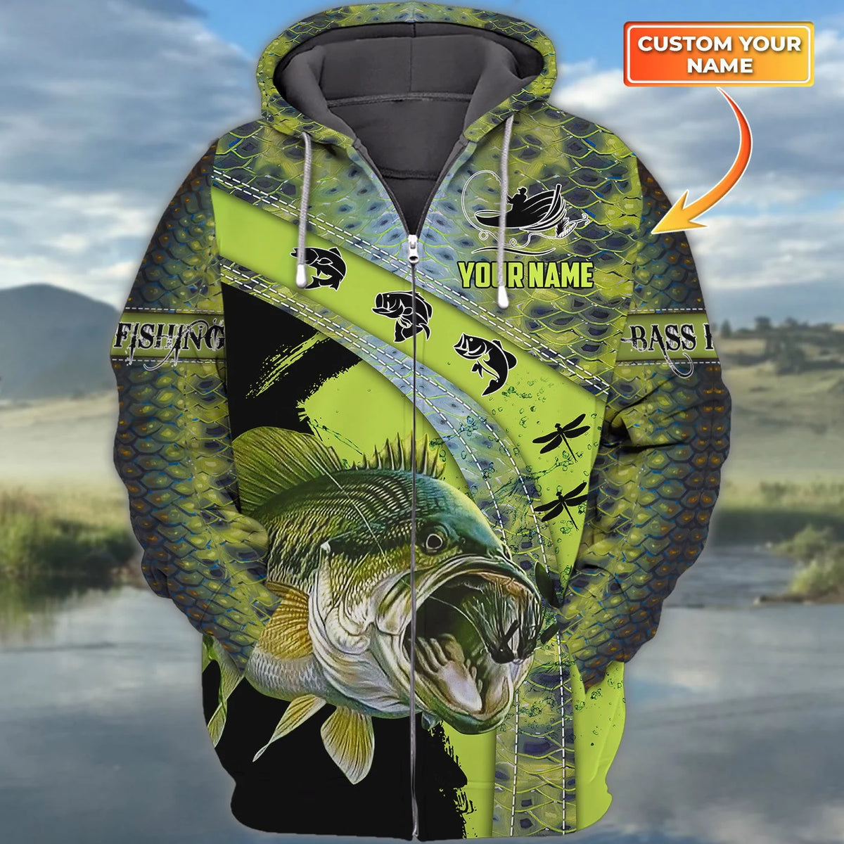 Custom 3D Bass Fishing 3D Full Print Shirts, Unique Design for Anglers, Perfect Gift for Bass Fishing Enthusiasts! FISH0028