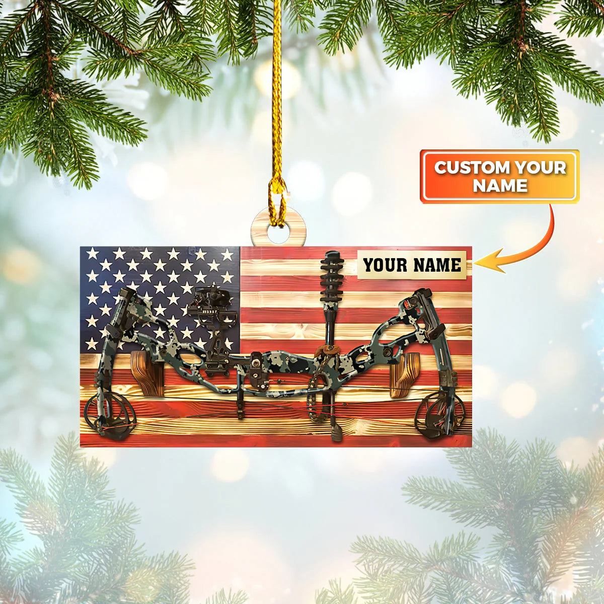 Bow Hunting Custom Shaped Ornament 70, Nvc97 ORN0027