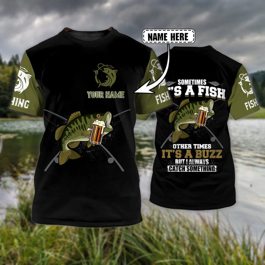 Fishing 10 - Personalized Name 3D T Shirt - 16hb FISH0293