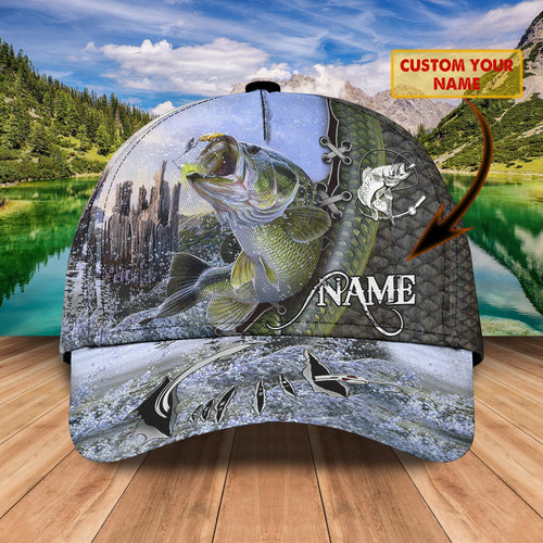 Bass Fishing - Personalized Name Cap 9 FISH0300