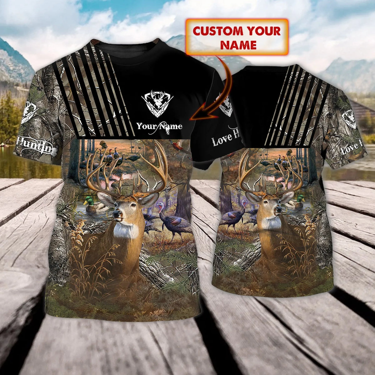 Hunting01 - Personalized Name 3D Tshirt - ATM2K HNT0212
