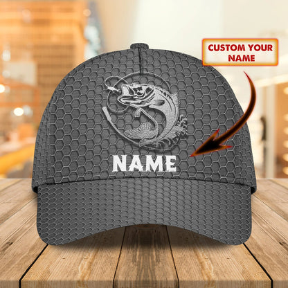 Fishing - Custom Name Curved Cap - Tad FISH0032