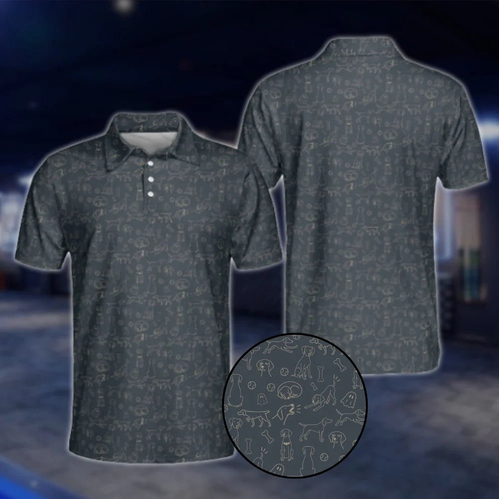 Weimaraner Dog Golf Polo Shirts Men, Weimaraner Lover Golf Shirts GOF0248
