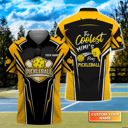 The Coolest Mimi's Play Pickleball Personalized Name 3D Polo Shirt QB95 Gift For Pickleball Player PKL0105