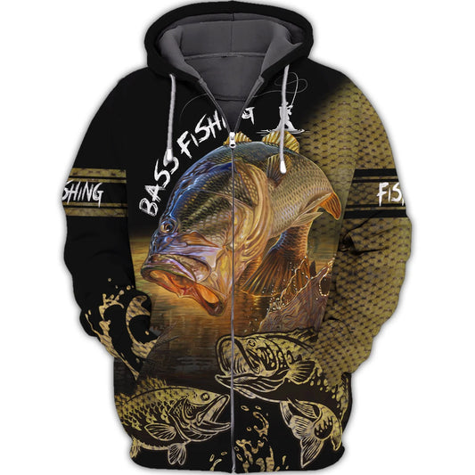 Bass Fishing On Skin 3d Print Fishing Shirt For Men And Women Hoodie Tshirt FISH0077