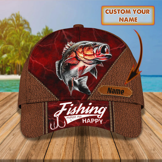 Bass Fishing - Personalize Name Cap - 254 FISH0279