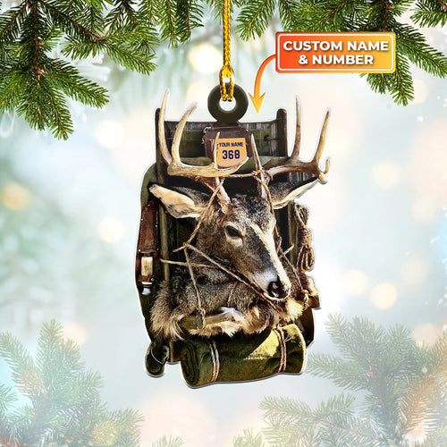Deer Hunting - Custom Shaped Ornament 09 - CV98 ORN0046