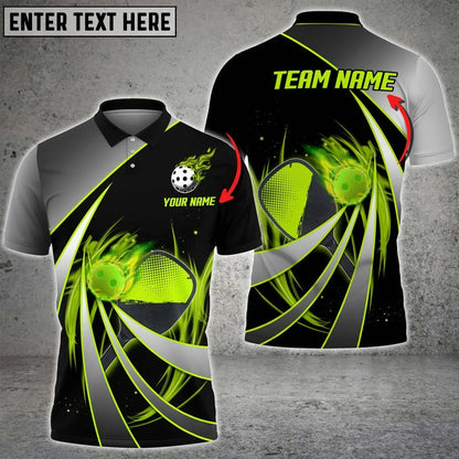 Pickleball Tornado Pattern Personalized Name & Team Name 3D Shirts Tad Gift For Pickleball Player PKL0005