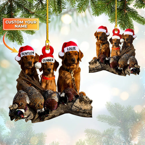 Dog Hunting, Custom Shaped Ornament, Tad 24 ORN0014