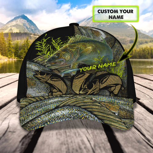 Walleye Fishing - Personalized Name Cap 25 - Lta98 FISH0270